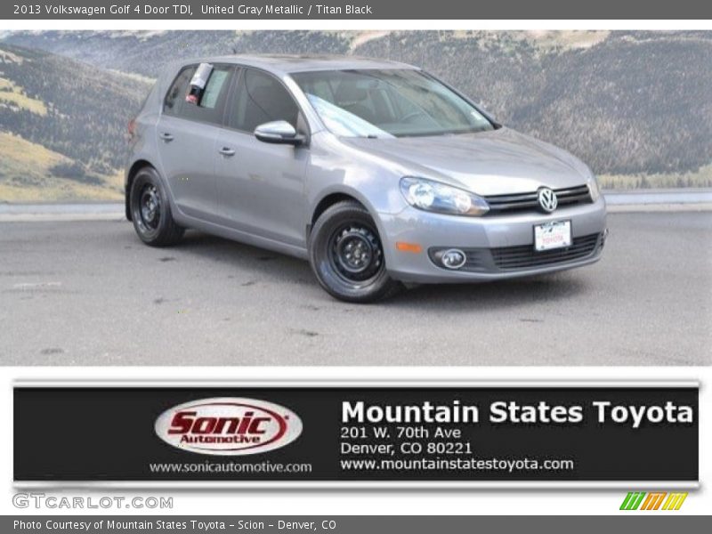 United Gray Metallic / Titan Black 2013 Volkswagen Golf 4 Door TDI