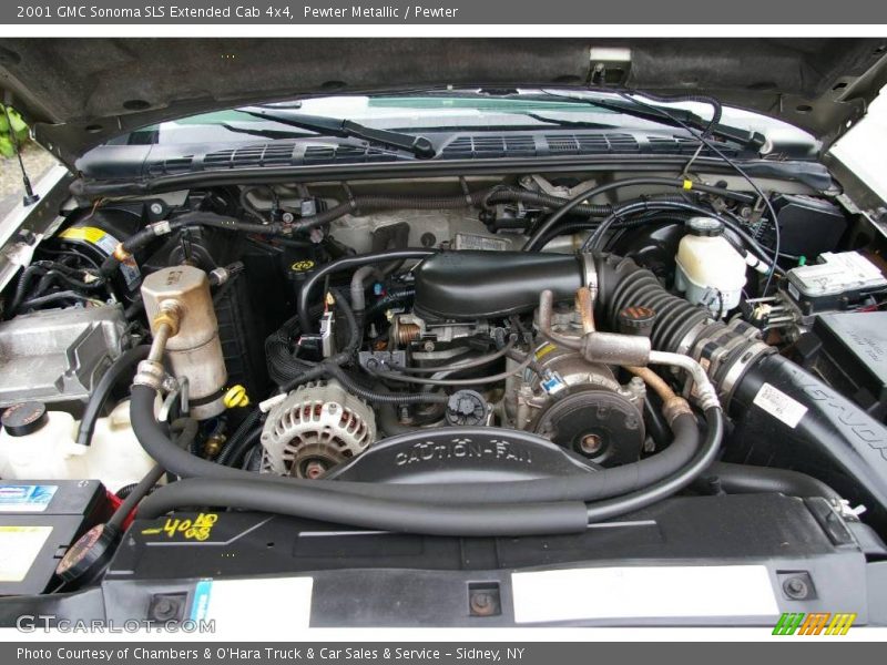 Pewter Metallic / Pewter 2001 GMC Sonoma SLS Extended Cab 4x4