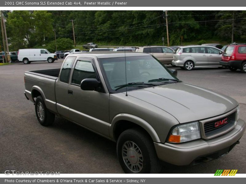Pewter Metallic / Pewter 2001 GMC Sonoma SLS Extended Cab 4x4