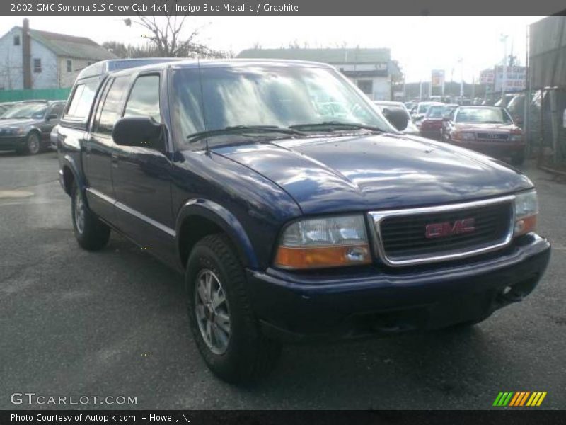 Indigo Blue Metallic / Graphite 2002 GMC Sonoma SLS Crew Cab 4x4