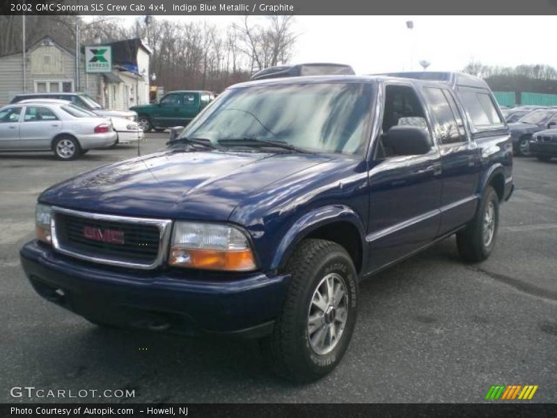 Indigo Blue Metallic / Graphite 2002 GMC Sonoma SLS Crew Cab 4x4