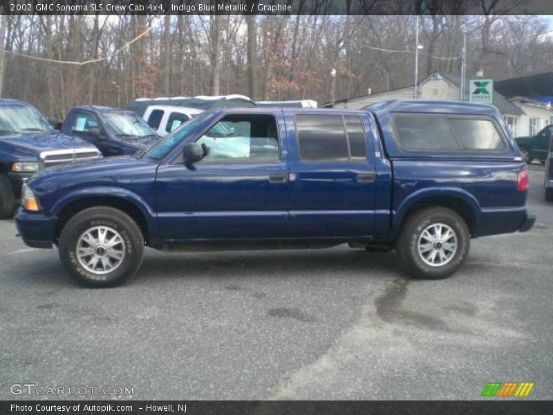 Indigo Blue Metallic / Graphite 2002 GMC Sonoma SLS Crew Cab 4x4