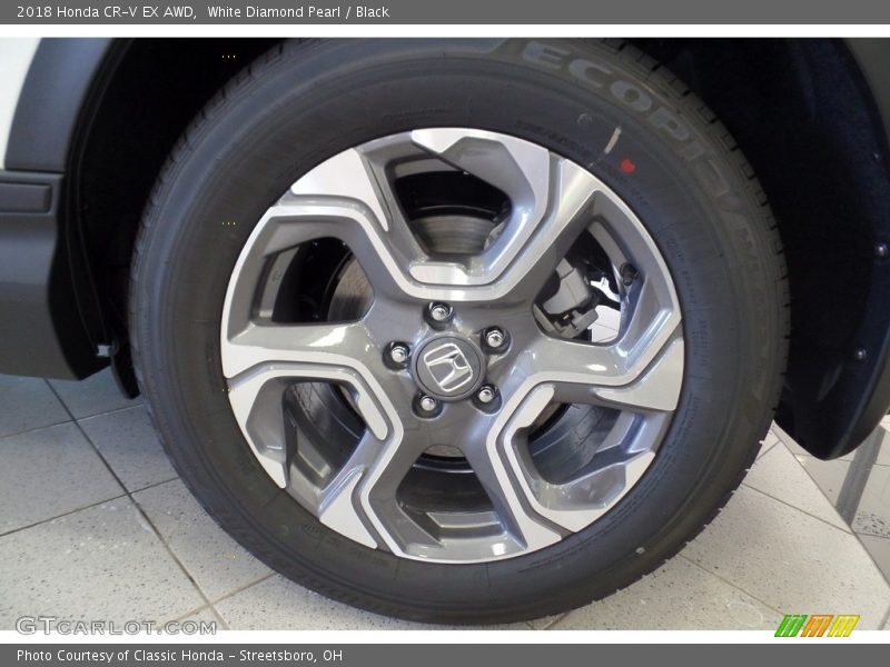 White Diamond Pearl / Black 2018 Honda CR-V EX AWD