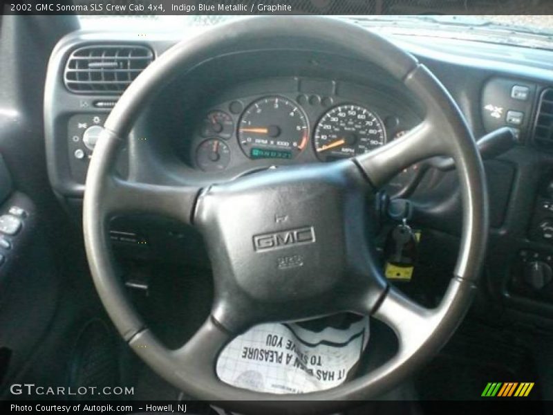 Indigo Blue Metallic / Graphite 2002 GMC Sonoma SLS Crew Cab 4x4