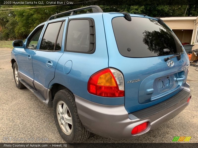 Crystal Blue / Gray 2003 Hyundai Santa Fe GLS