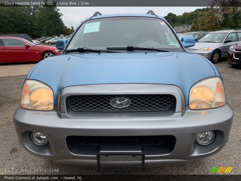 Crystal Blue / Gray 2003 Hyundai Santa Fe GLS