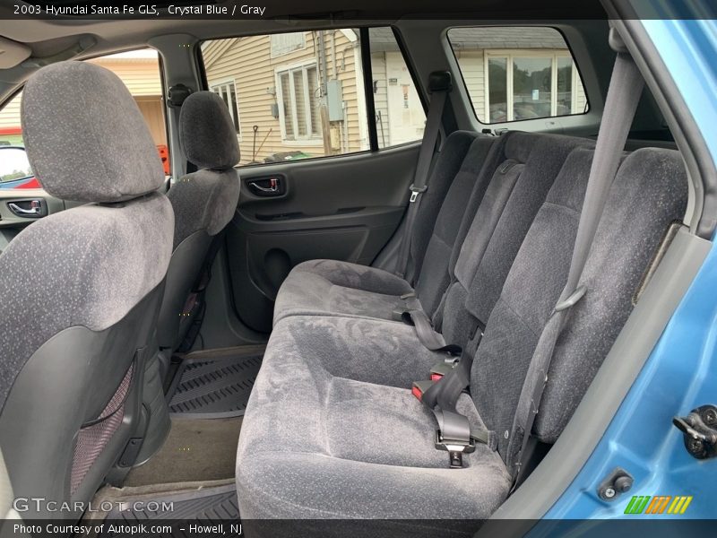 Crystal Blue / Gray 2003 Hyundai Santa Fe GLS