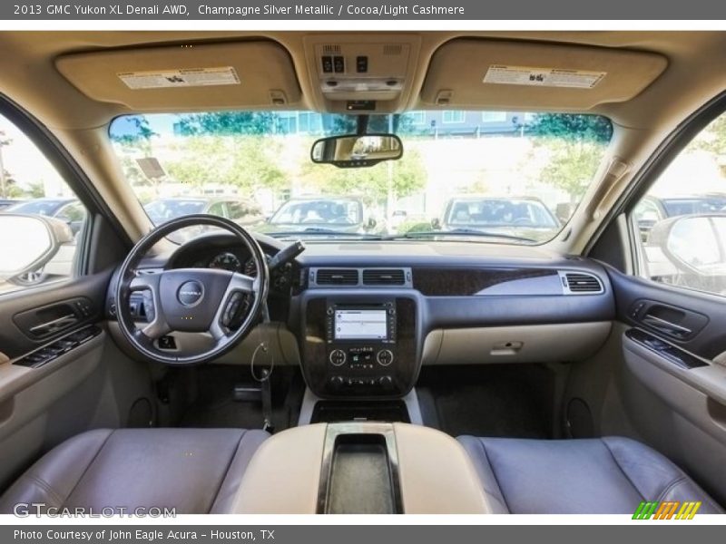 Champagne Silver Metallic / Cocoa/Light Cashmere 2013 GMC Yukon XL Denali AWD