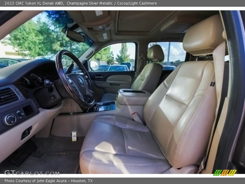 Champagne Silver Metallic / Cocoa/Light Cashmere 2013 GMC Yukon XL Denali AWD