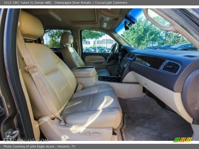 Champagne Silver Metallic / Cocoa/Light Cashmere 2013 GMC Yukon XL Denali AWD