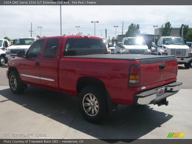 Fire Red / Pewter 2004 GMC Sierra 1500 SLT Extended Cab 4x4