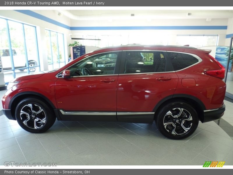 Molten Lava Pearl / Ivory 2018 Honda CR-V Touring AWD