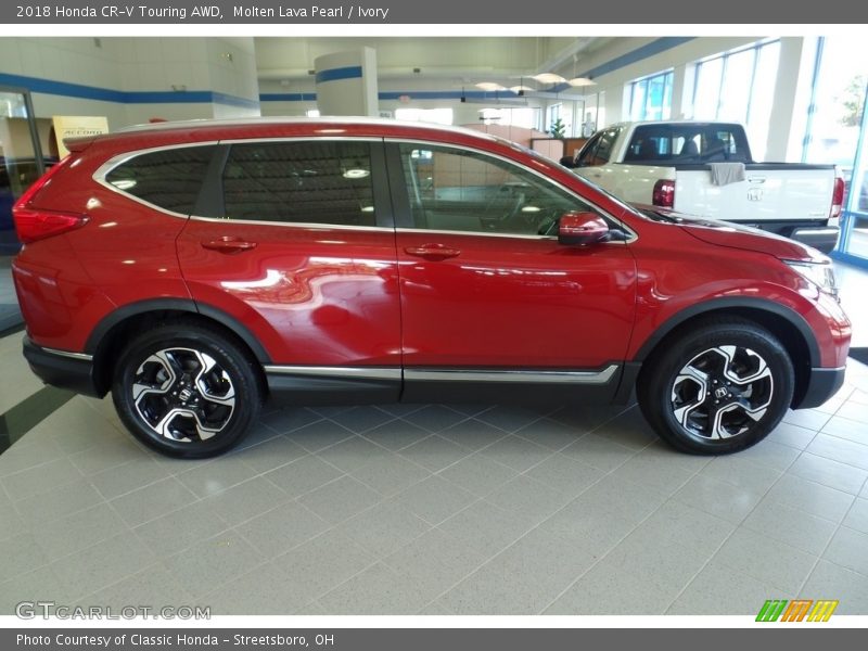 Molten Lava Pearl / Ivory 2018 Honda CR-V Touring AWD