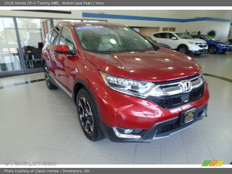 Molten Lava Pearl / Ivory 2018 Honda CR-V Touring AWD