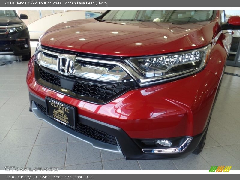 Molten Lava Pearl / Ivory 2018 Honda CR-V Touring AWD