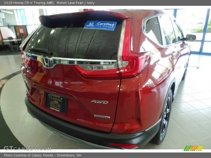 Molten Lava Pearl / Ivory 2018 Honda CR-V Touring AWD