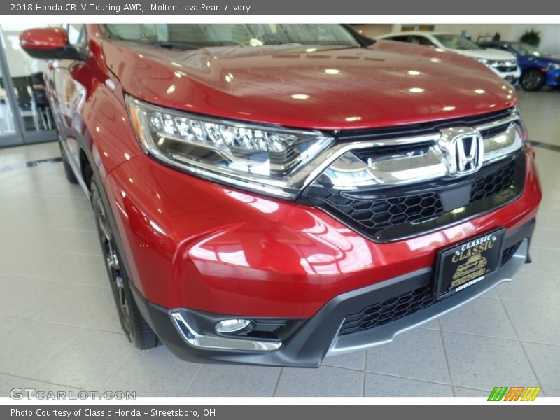 Molten Lava Pearl / Ivory 2018 Honda CR-V Touring AWD