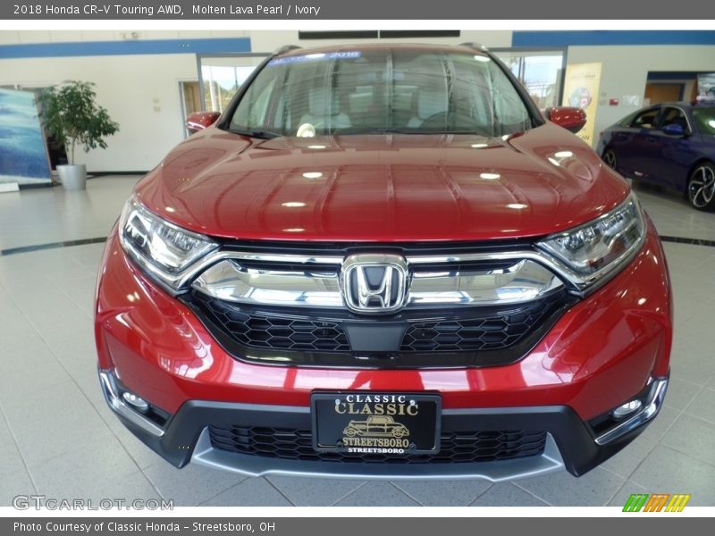 Molten Lava Pearl / Ivory 2018 Honda CR-V Touring AWD