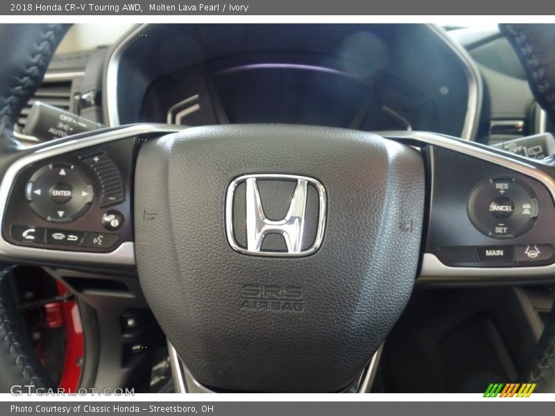 Molten Lava Pearl / Ivory 2018 Honda CR-V Touring AWD