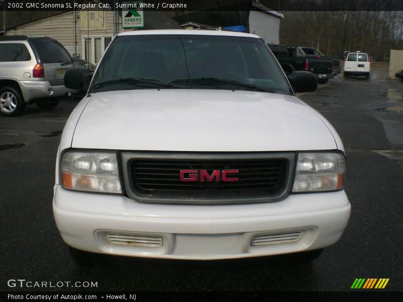 Summit White / Graphite 2002 GMC Sonoma SL Regular Cab