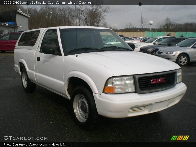 Summit White / Graphite 2002 GMC Sonoma SL Regular Cab