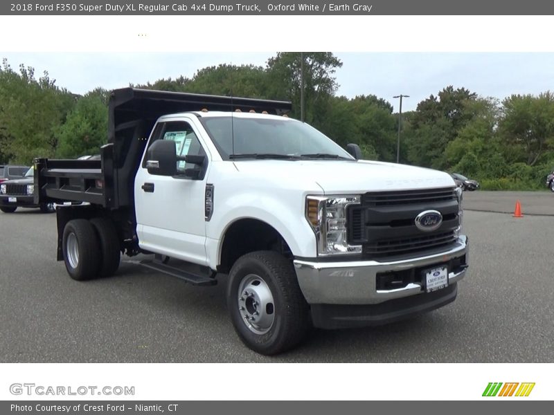 Oxford White / Earth Gray 2018 Ford F350 Super Duty XL Regular Cab 4x4 Dump Truck