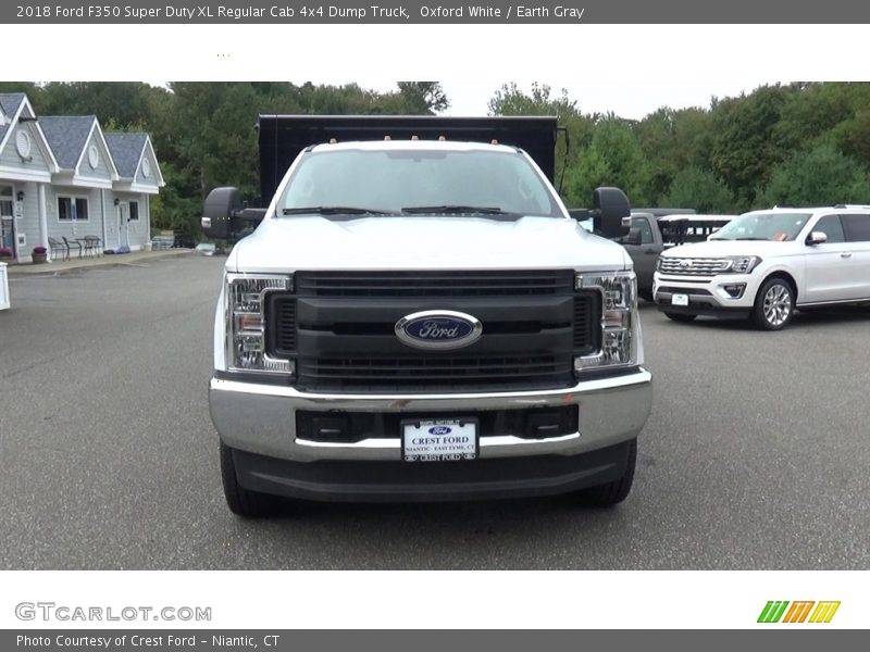 Oxford White / Earth Gray 2018 Ford F350 Super Duty XL Regular Cab 4x4 Dump Truck