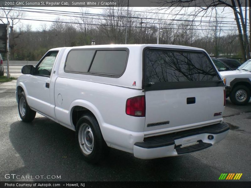 Summit White / Graphite 2002 GMC Sonoma SL Regular Cab
