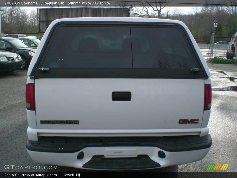Summit White / Graphite 2002 GMC Sonoma SL Regular Cab