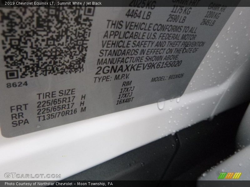 Summit White / Jet Black 2019 Chevrolet Equinox LT