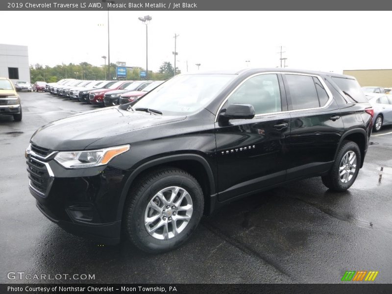 Mosaic Black Metallic / Jet Black 2019 Chevrolet Traverse LS AWD