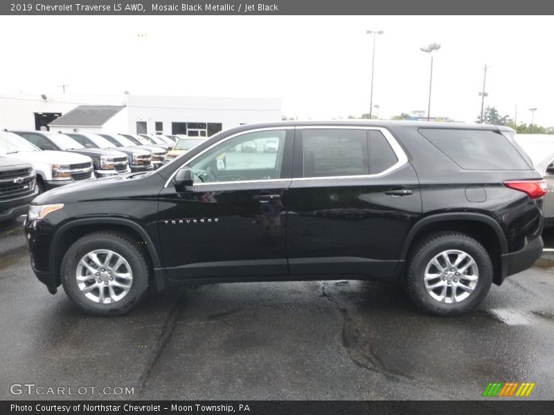 Mosaic Black Metallic / Jet Black 2019 Chevrolet Traverse LS AWD