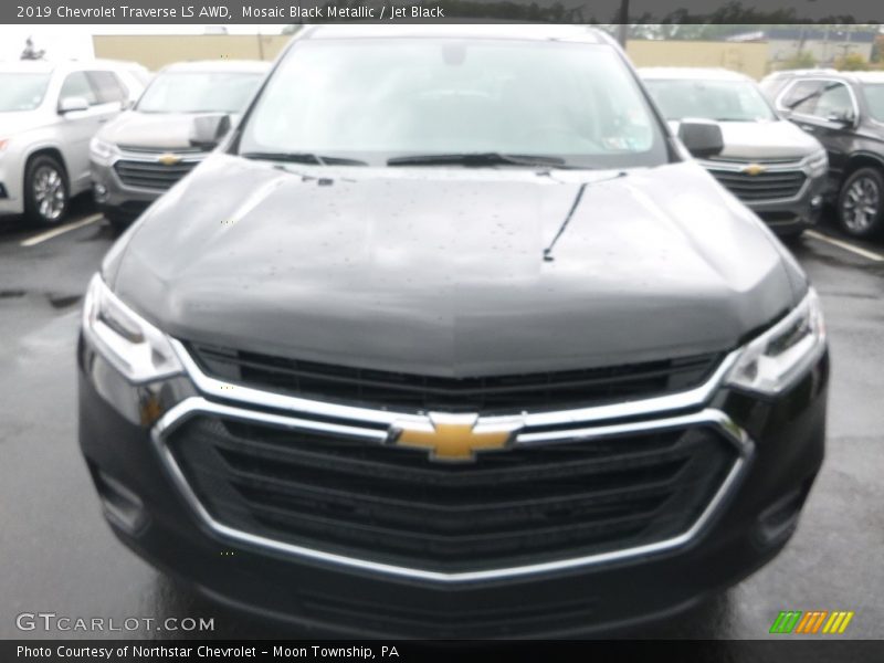 Mosaic Black Metallic / Jet Black 2019 Chevrolet Traverse LS AWD