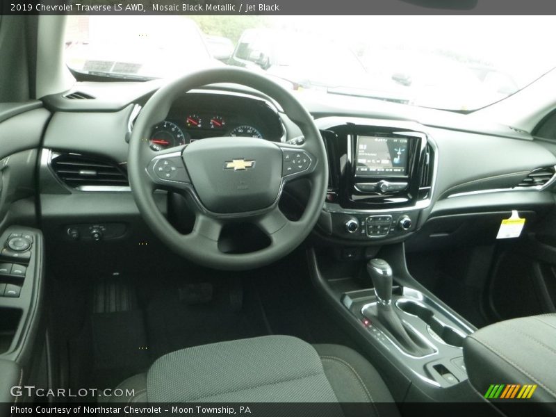 Mosaic Black Metallic / Jet Black 2019 Chevrolet Traverse LS AWD