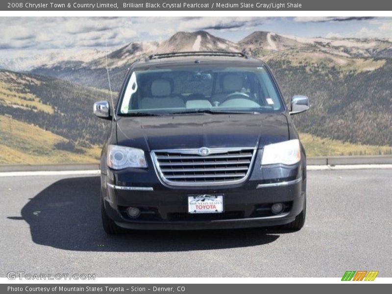 Brilliant Black Crystal Pearlcoat / Medium Slate Gray/Light Shale 2008 Chrysler Town & Country Limited