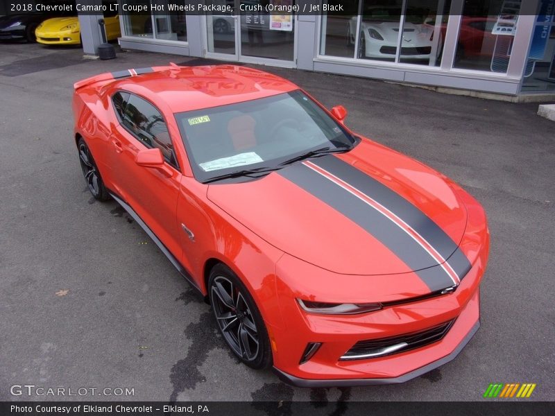 Crush (Orange) / Jet Black 2018 Chevrolet Camaro LT Coupe Hot Wheels Package