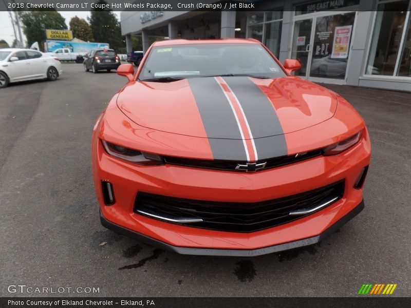 Crush (Orange) / Jet Black 2018 Chevrolet Camaro LT Coupe Hot Wheels Package