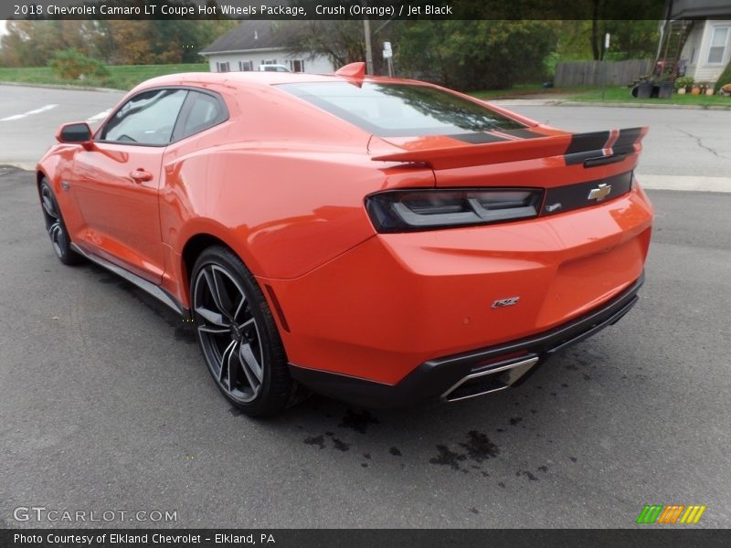 Crush (Orange) / Jet Black 2018 Chevrolet Camaro LT Coupe Hot Wheels Package