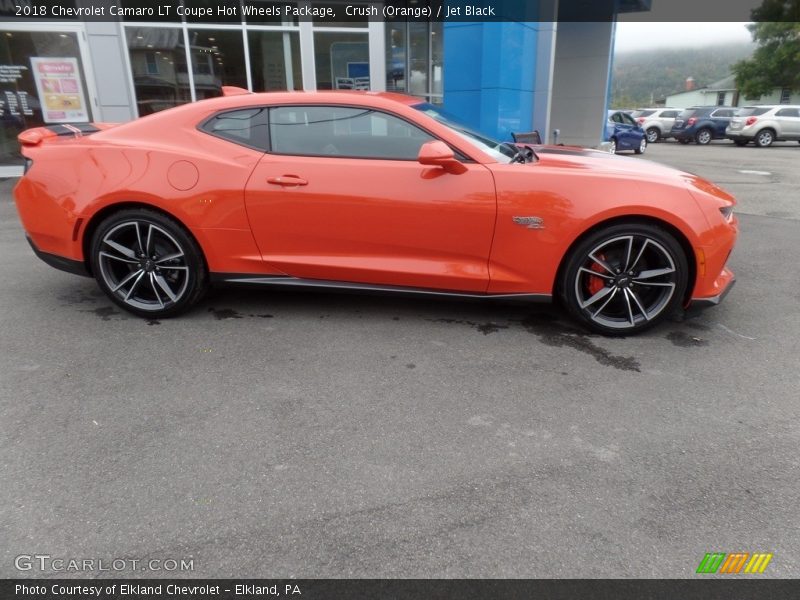 Crush (Orange) / Jet Black 2018 Chevrolet Camaro LT Coupe Hot Wheels Package