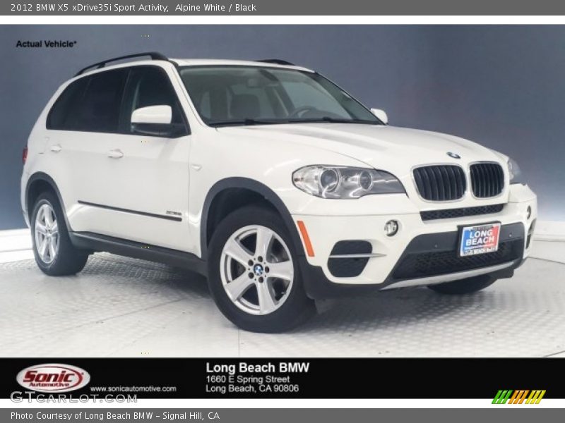 Alpine White / Black 2012 BMW X5 xDrive35i Sport Activity