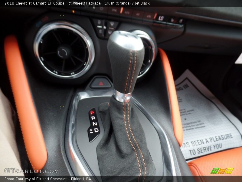 Crush (Orange) / Jet Black 2018 Chevrolet Camaro LT Coupe Hot Wheels Package