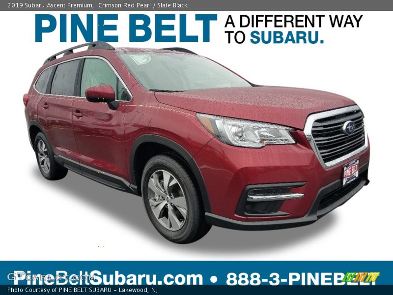 Crimson Red Pearl / Slate Black 2019 Subaru Ascent Premium