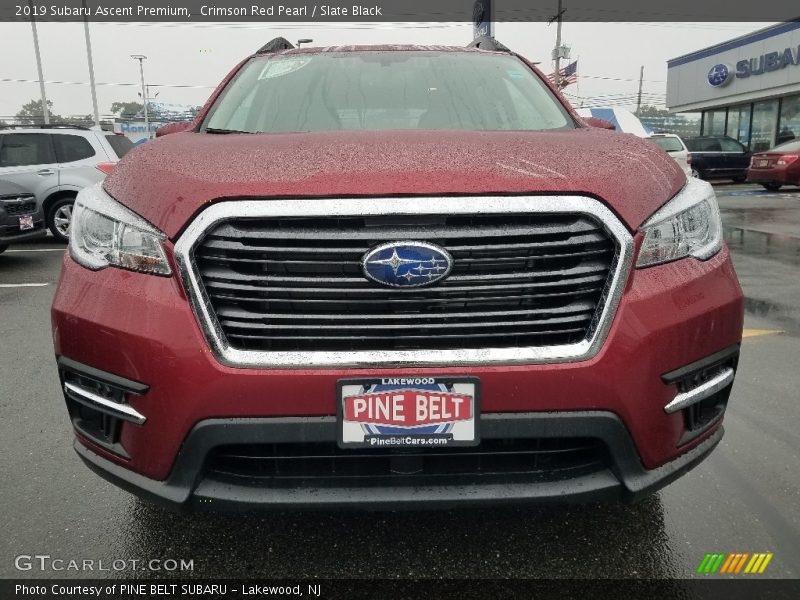 Crimson Red Pearl / Slate Black 2019 Subaru Ascent Premium