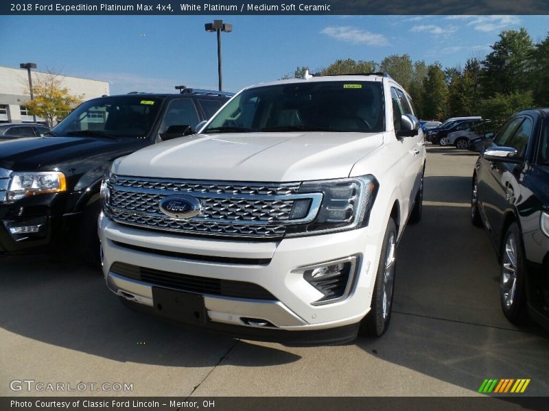 White Platinum / Medium Soft Ceramic 2018 Ford Expedition Platinum Max 4x4