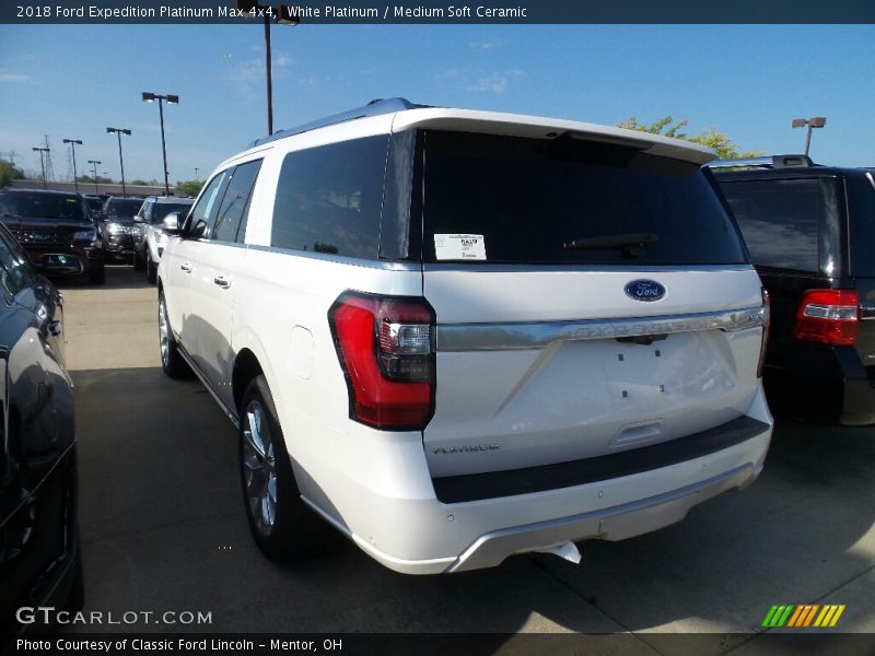 White Platinum / Medium Soft Ceramic 2018 Ford Expedition Platinum Max 4x4