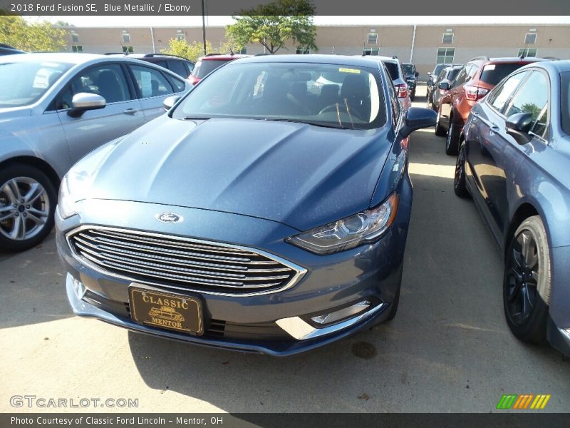 Blue Metallic / Ebony 2018 Ford Fusion SE