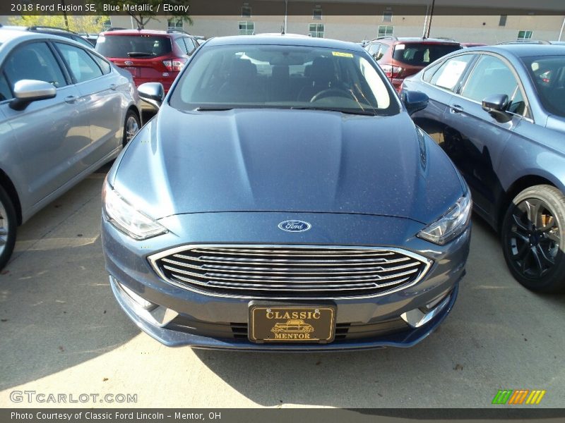 Blue Metallic / Ebony 2018 Ford Fusion SE