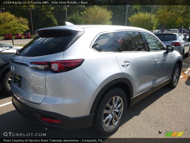 Sonic Silver Metallic / Black 2019 Mazda CX-9 Touring AWD