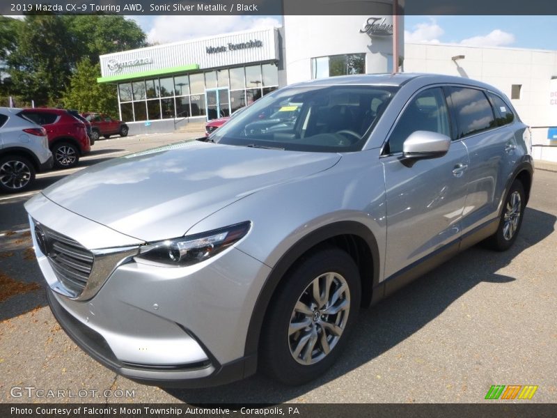 Sonic Silver Metallic / Black 2019 Mazda CX-9 Touring AWD