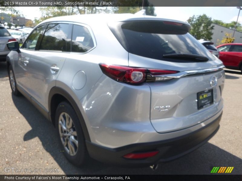 Sonic Silver Metallic / Black 2019 Mazda CX-9 Touring AWD